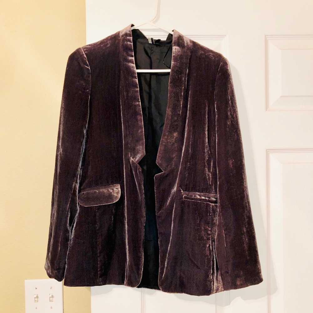 Topshop velvet blazer
